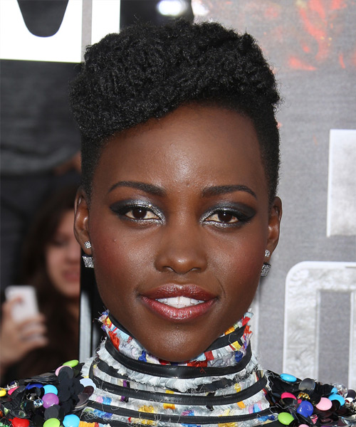 Lupito Nyongo Short Curly   Black  Afro  Hairstyle